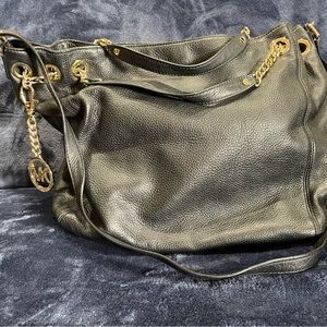 Black leather Michael Kors purse